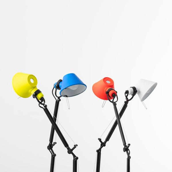 Artemide Tolomeo Bicolor lamp heads in four colors